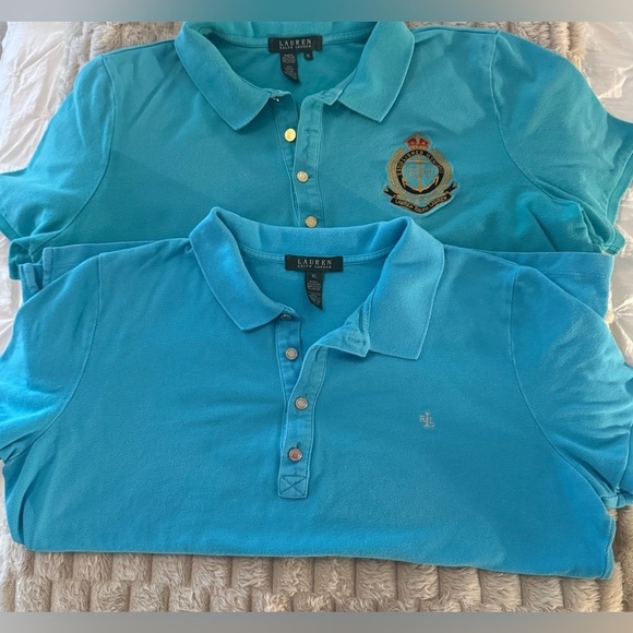 Ralph Lauren Other - Vintage Polo Ralph Lauren 2 Men Blue Shirts Mens Crest (1) Logo Size XL